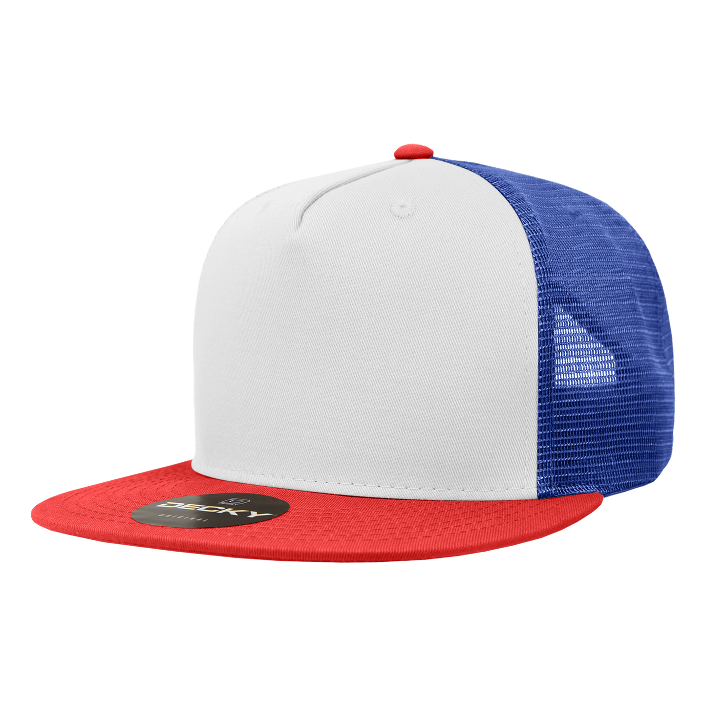 5 Panel High Profile Structured Cotton Blend Trucker