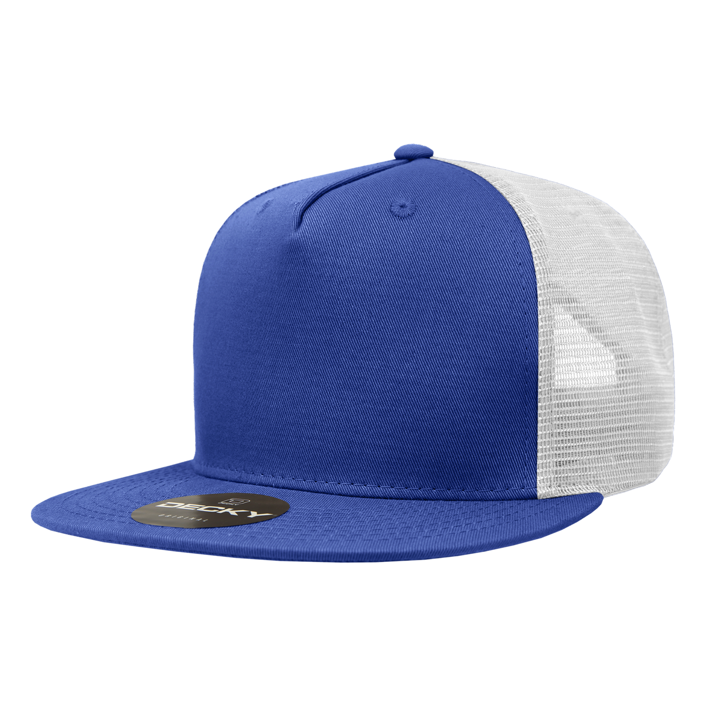 5 Panel High Profile Structured Cotton Blend Trucker