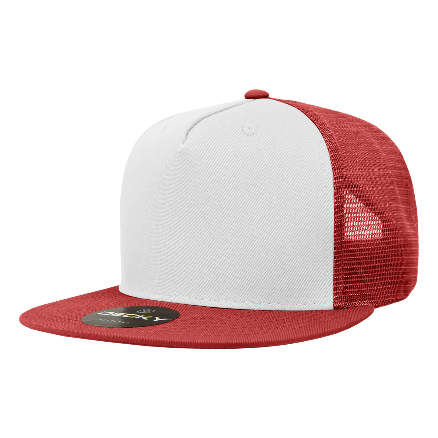5 Panel High Profile Structured Cotton Blend Trucker