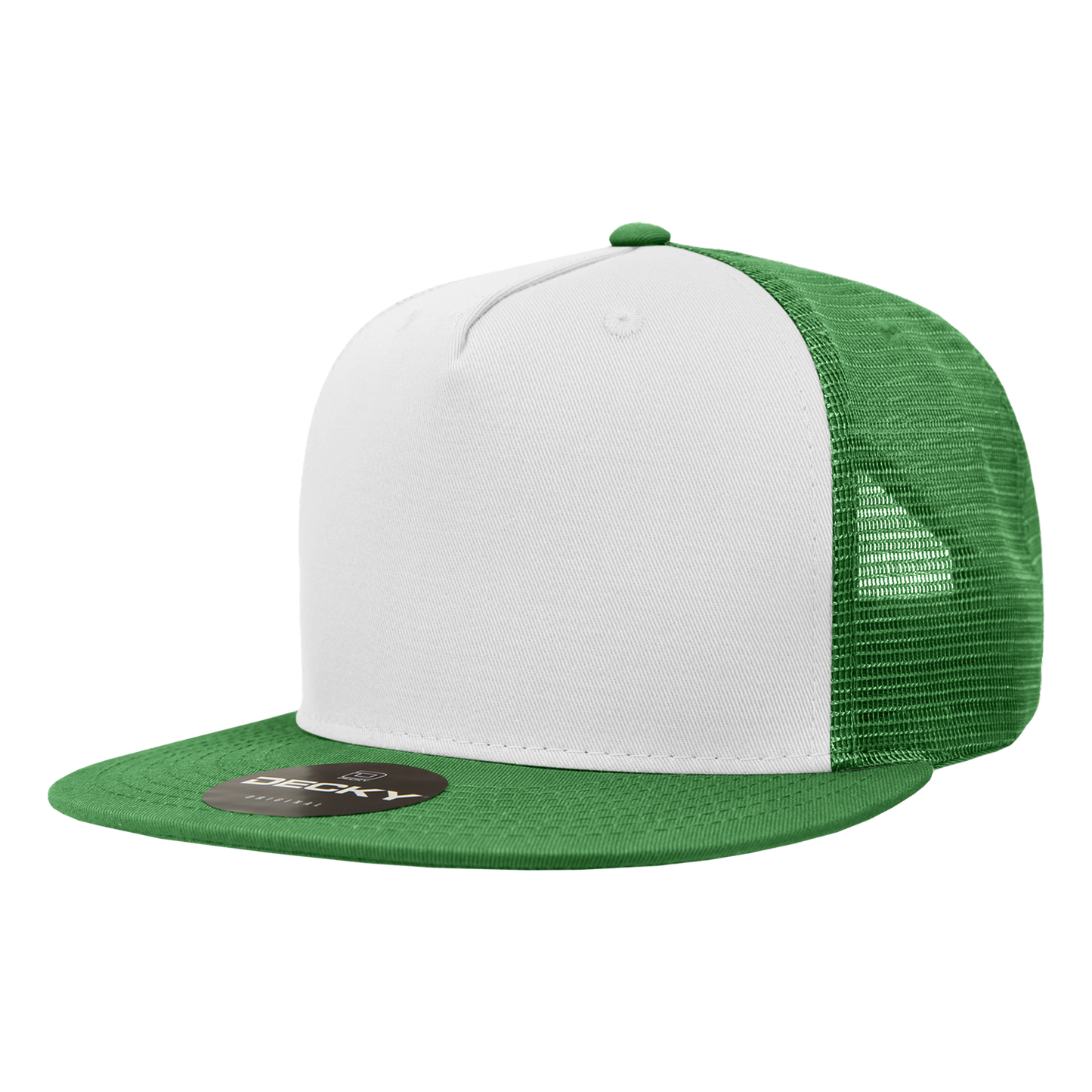 5 Panel High Profile Structured Cotton Blend Trucker