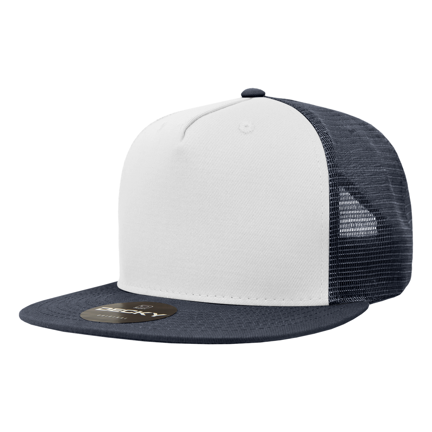 5 Panel High Profile Structured Cotton Blend Trucker