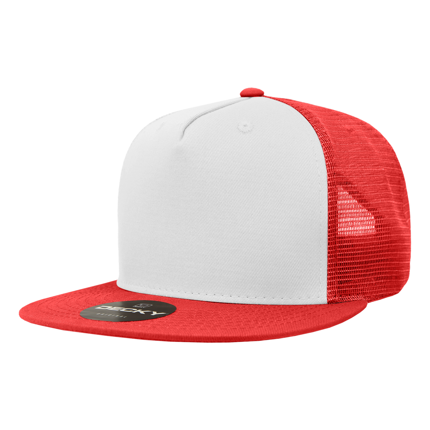 5 Panel High Profile Structured Cotton Blend Trucker