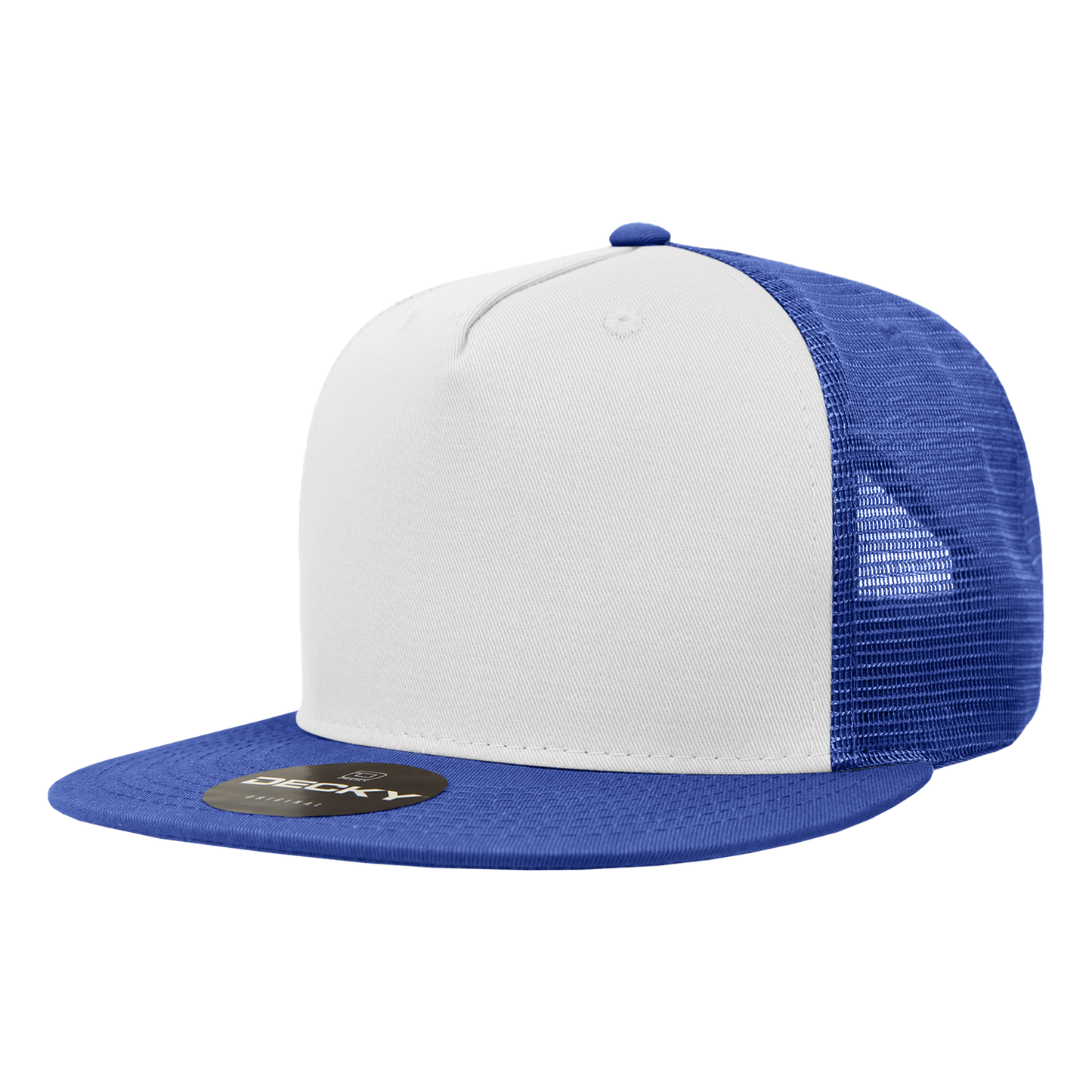 5 Panel High Profile Structured Cotton Blend Trucker