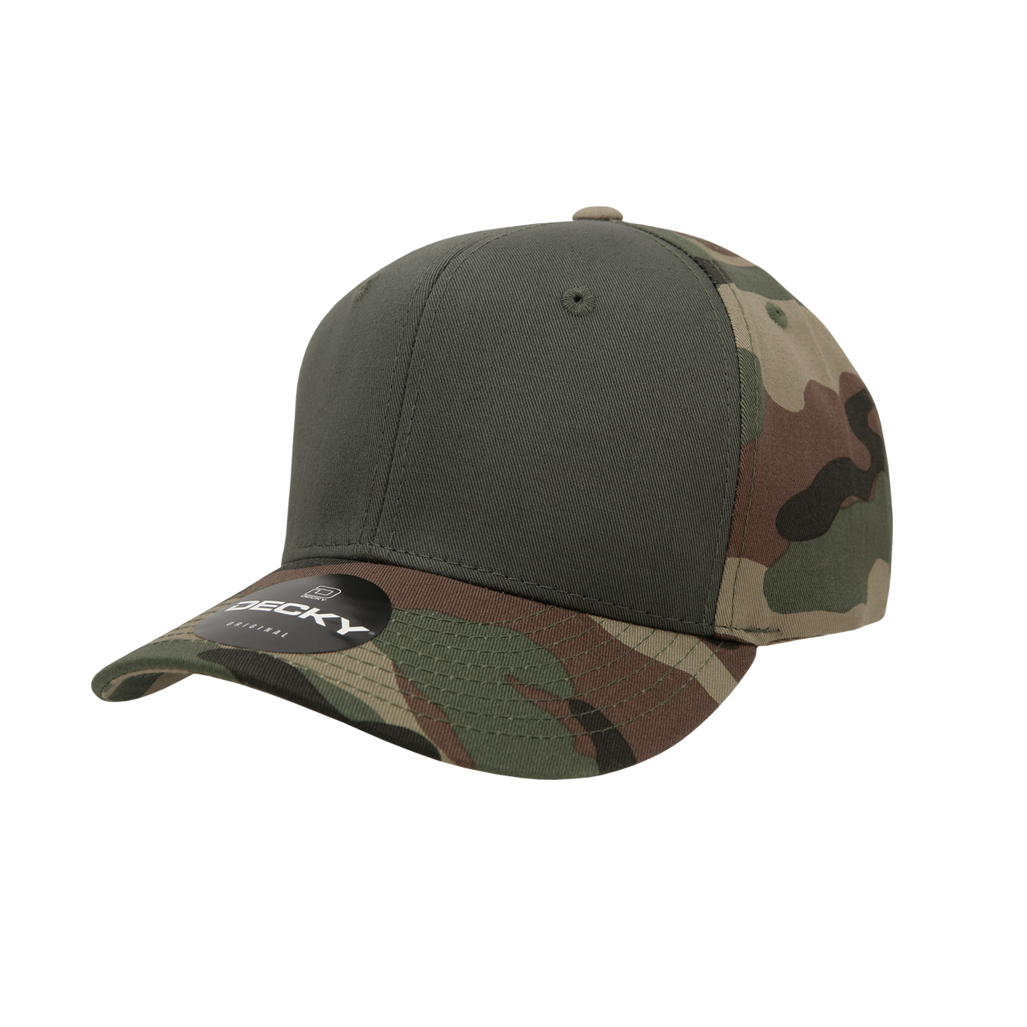 6 Panel Mid Profile Structured Camo Cap
