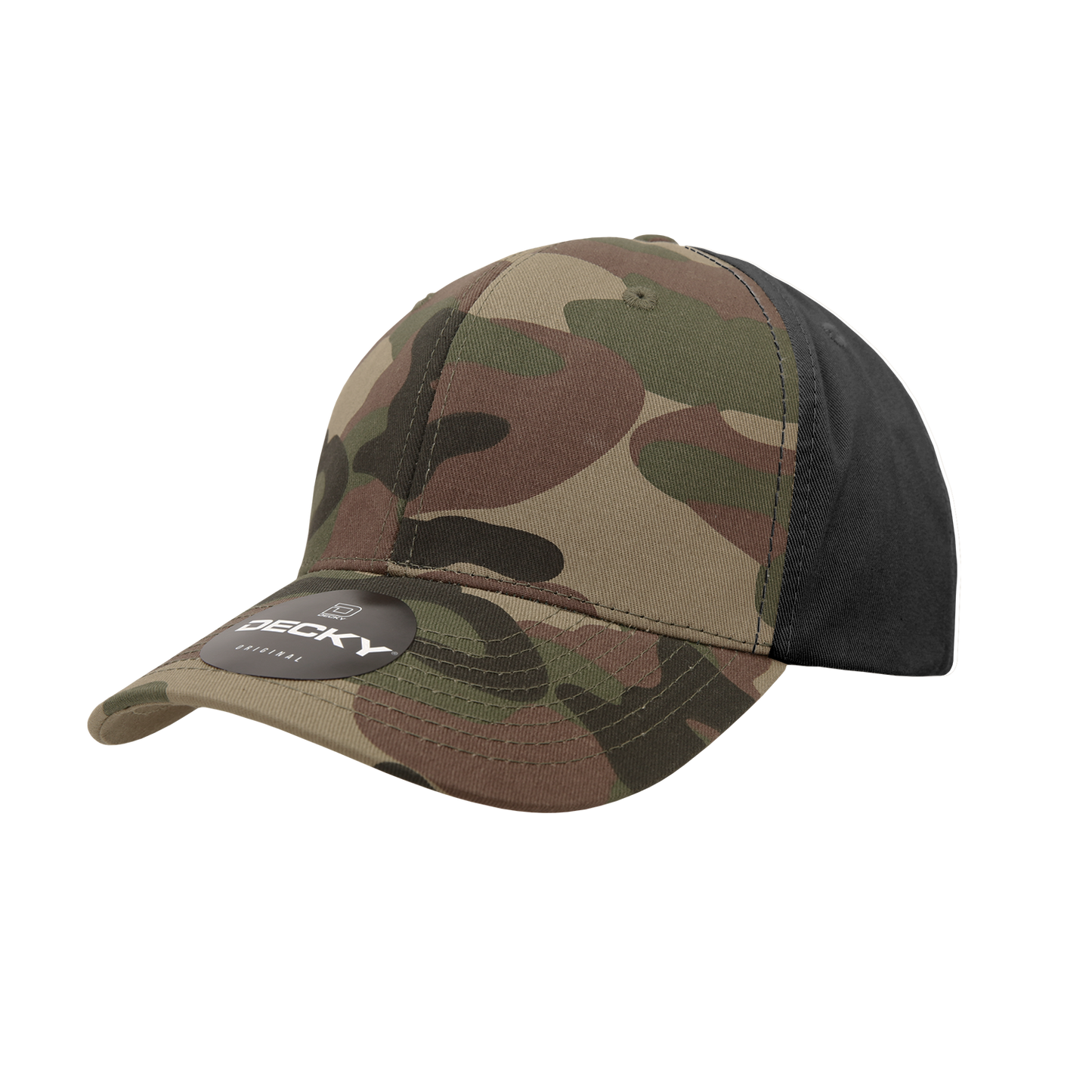 6 Panel Mid Profile Structured Camo Cap