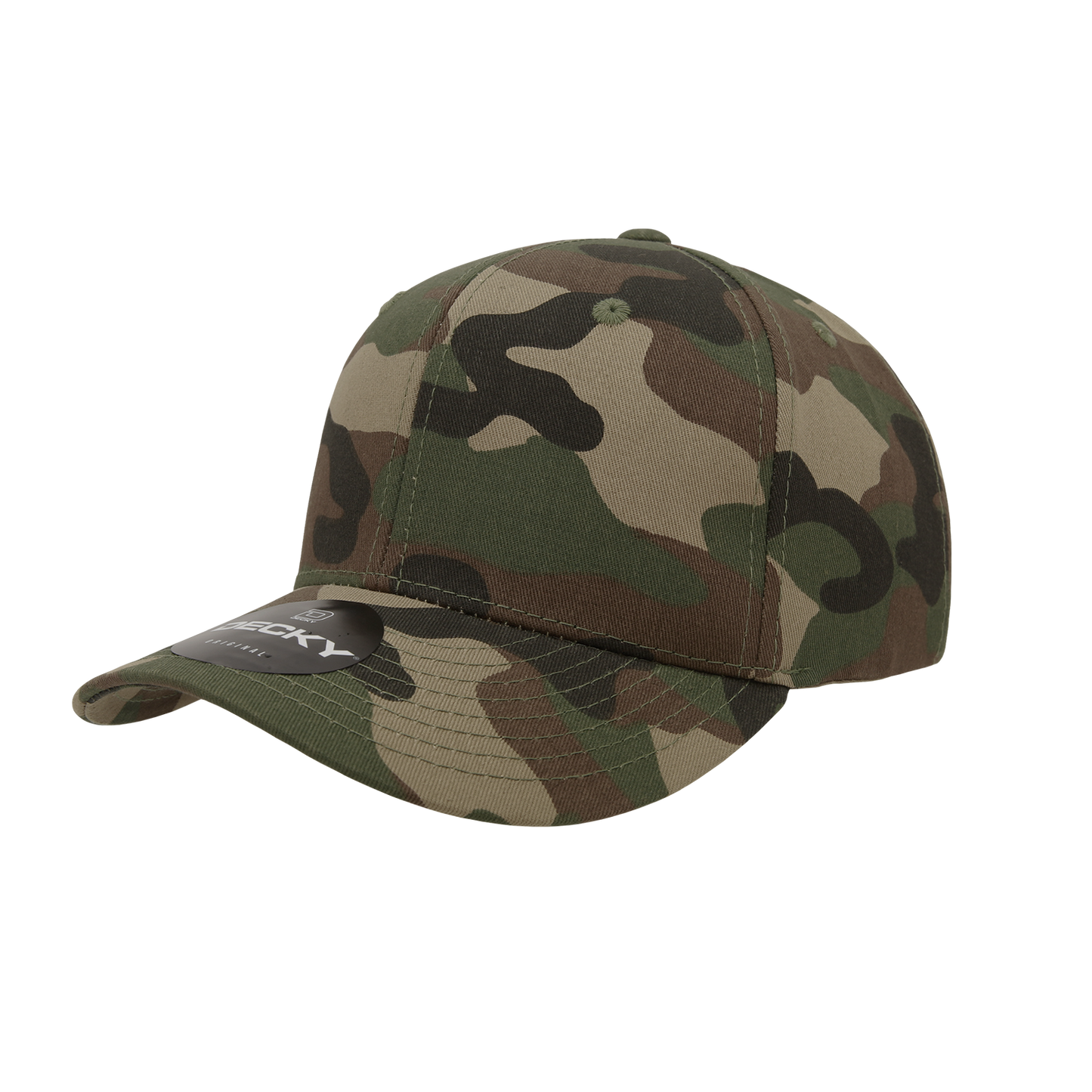 6 Panel Mid Profile Structured Camo Cap