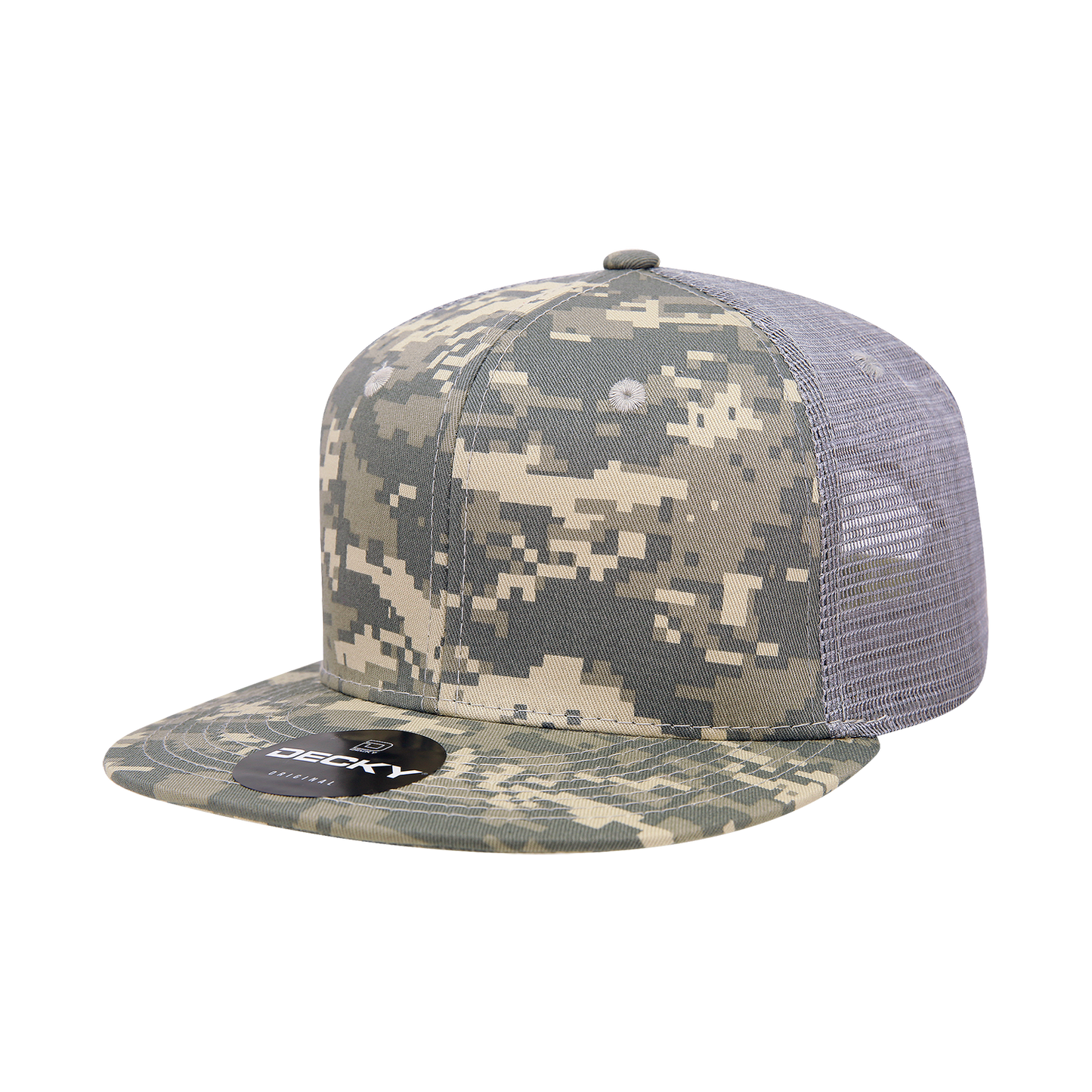 6 Panel High Profile Structured Camo Trucker