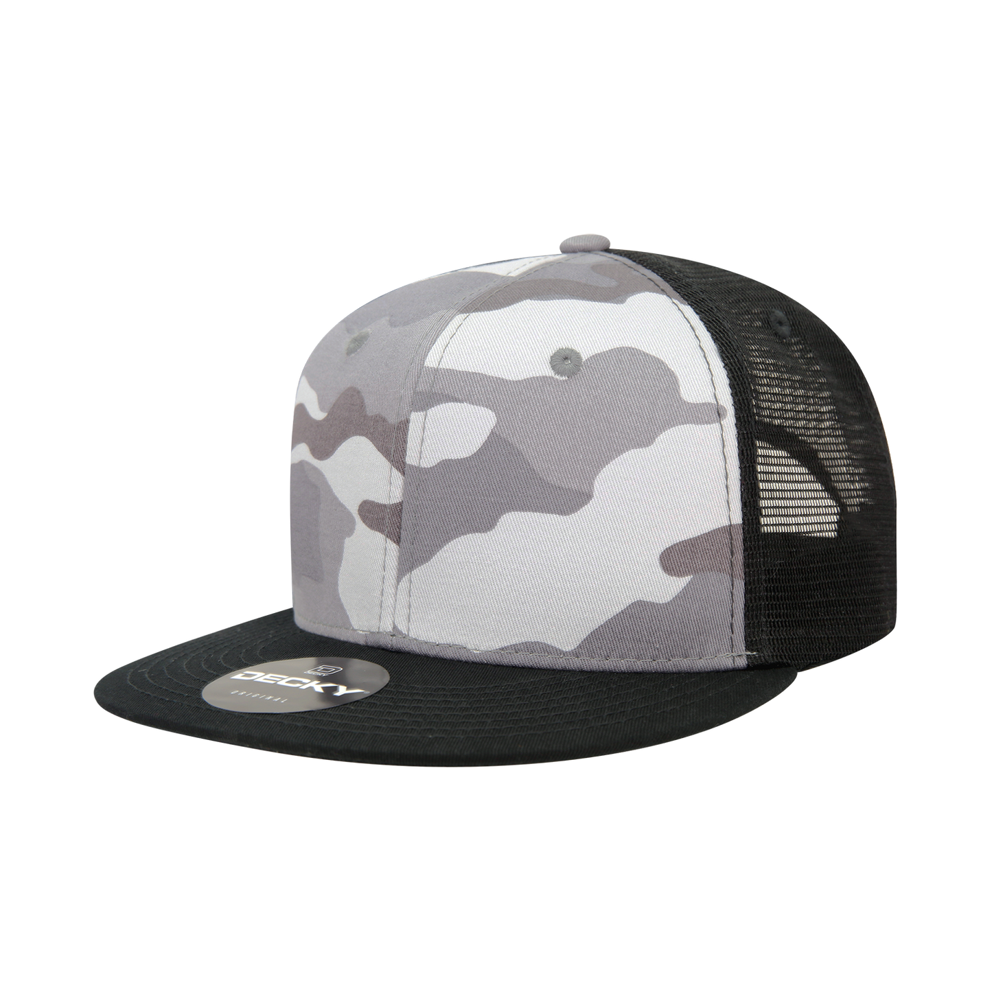 6 Panel High Profile Structured Camo Trucker