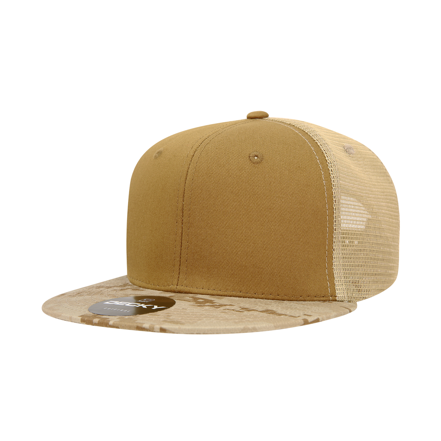 6 Panel High Profile Structured Camo Trucker