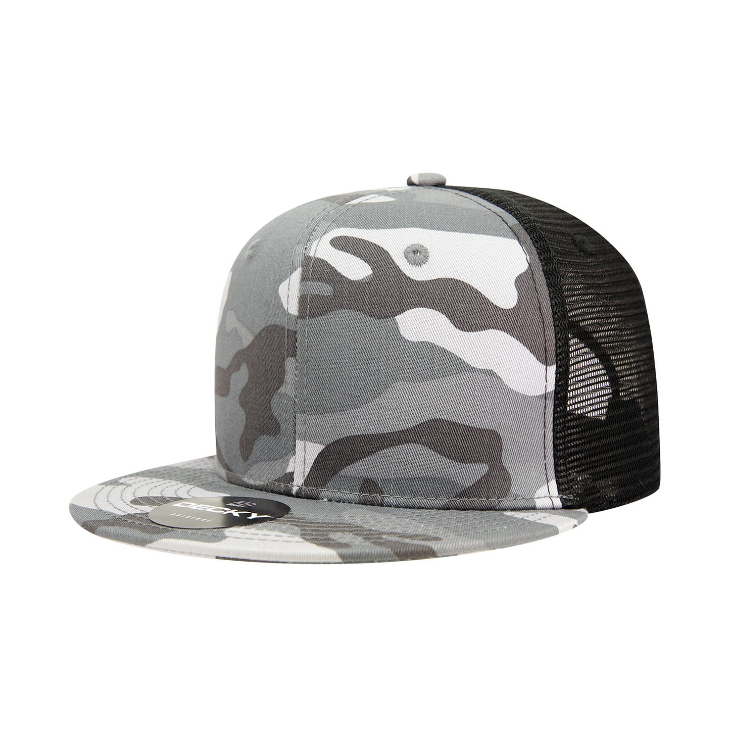 6 Panel High Profile Structured Camo Trucker