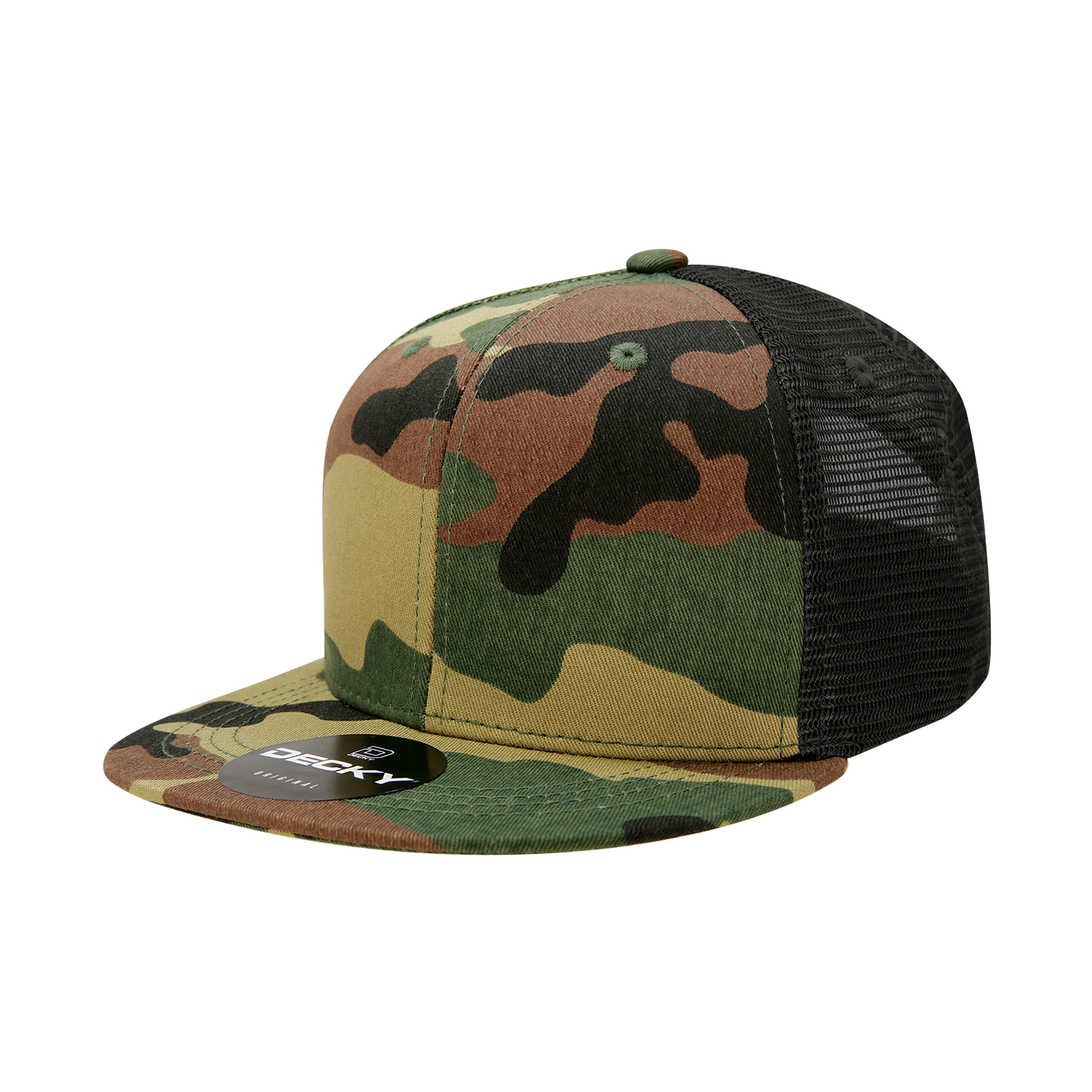 6 Panel High Profile Structured Camo Trucker