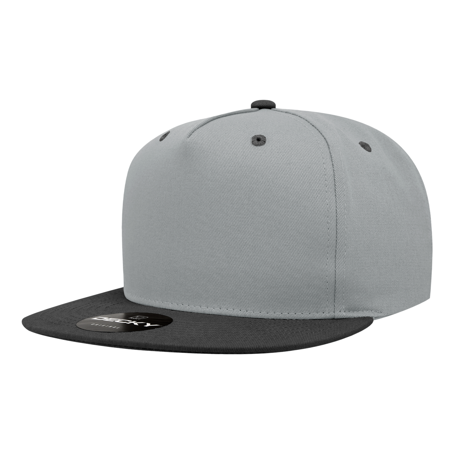 5 Panel High Profile Structured Cotton Blend Snapback