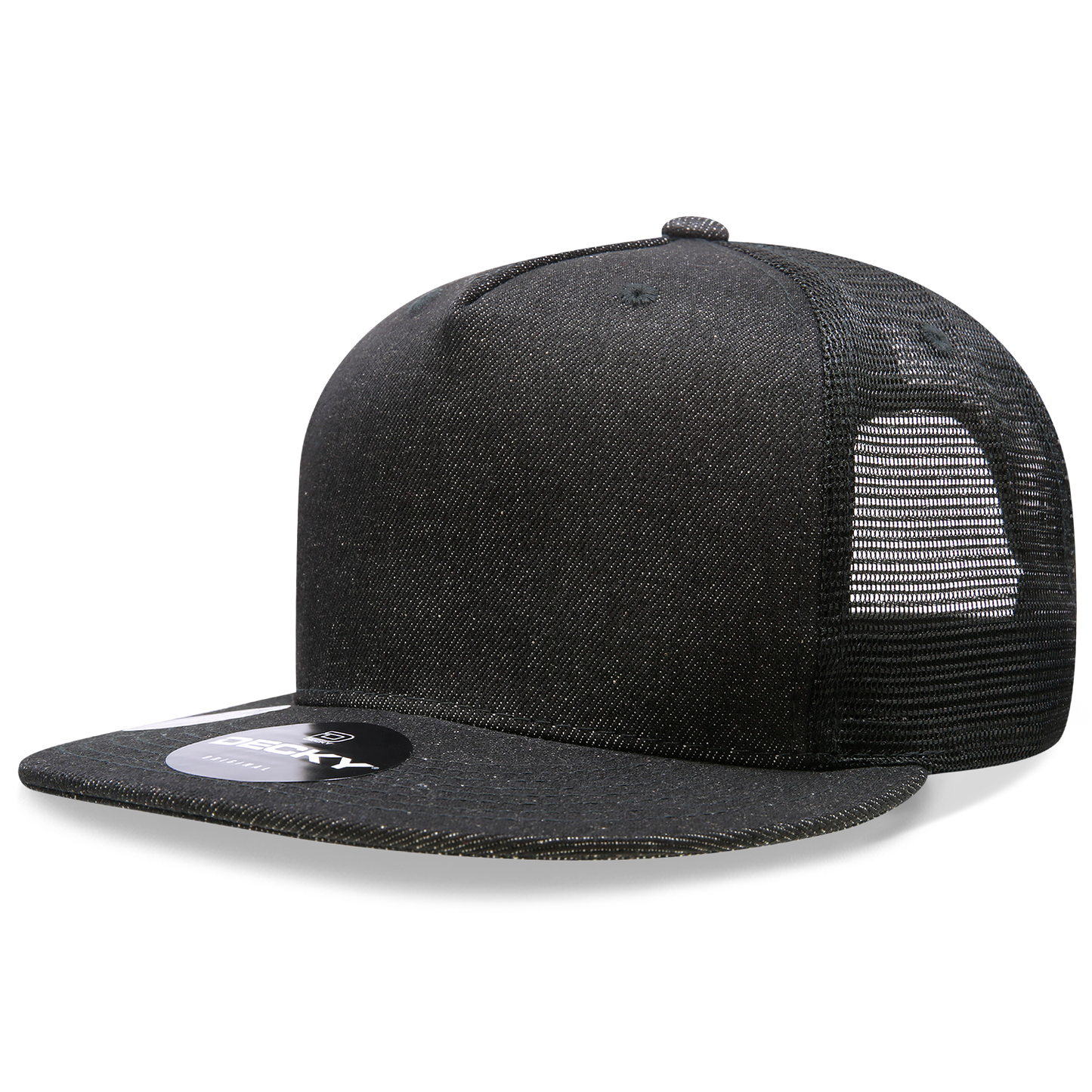 5 Panel High Profile Structured Denim Trucker