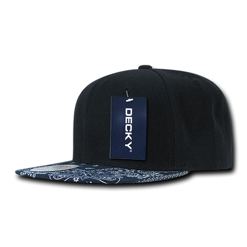 6 Panel High Profile Structured Bandanna Bill Snapback