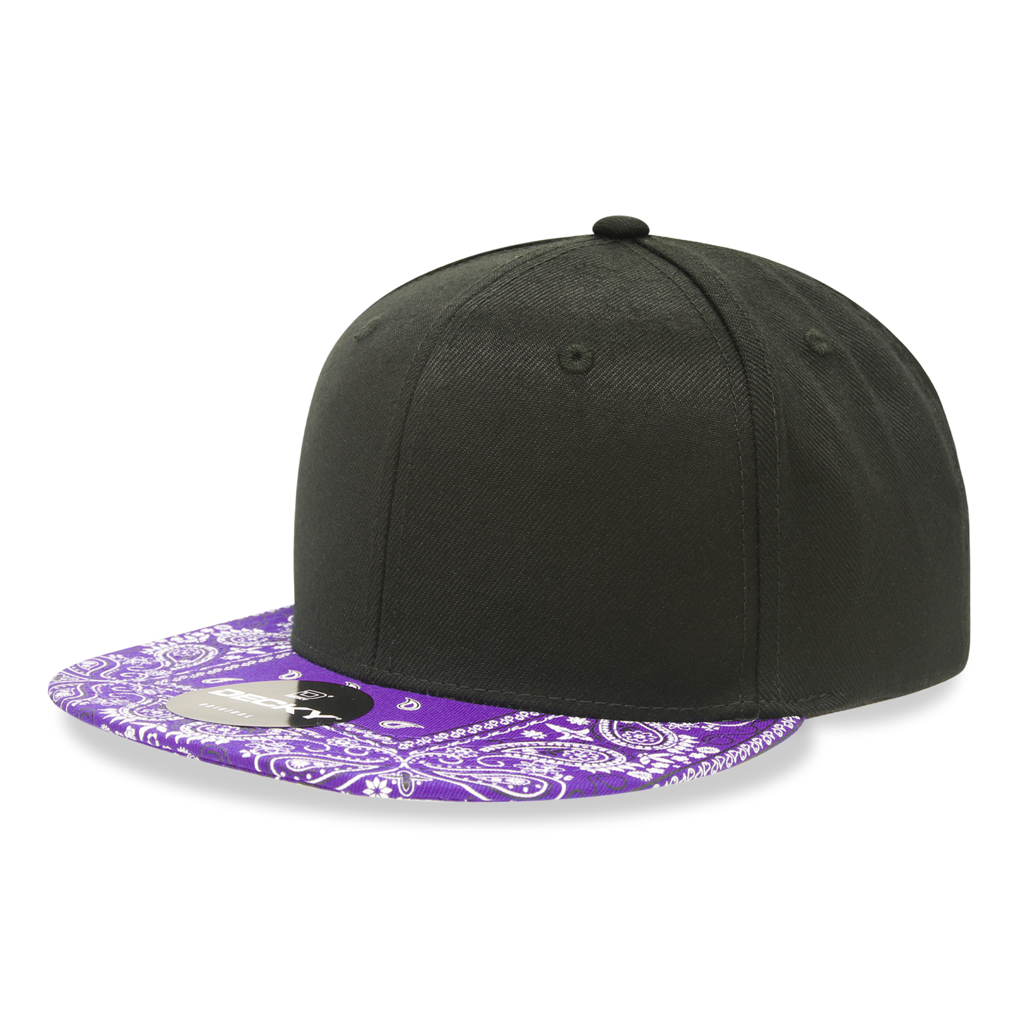 6 Panel High Profile Structured Bandanna Bill Snapback