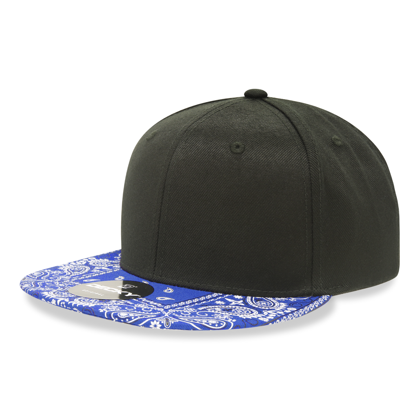 6 Panel High Profile Structured Bandanna Bill Snapback