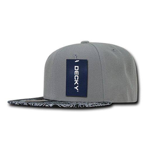 6 Panel High Profile Structured Bandanna Bill Snapback