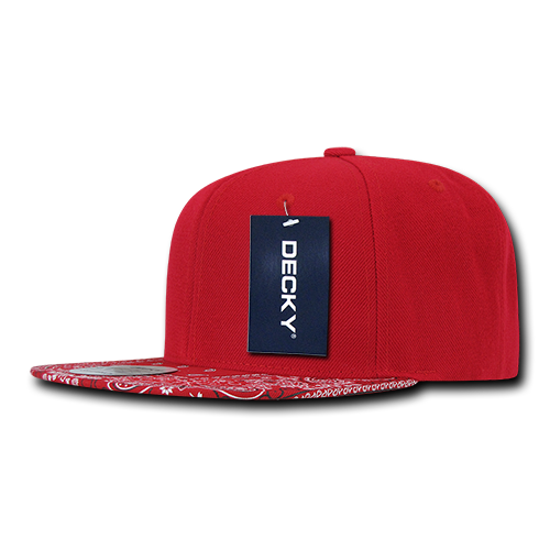 6 Panel High Profile Structured Bandanna Bill Snapback
