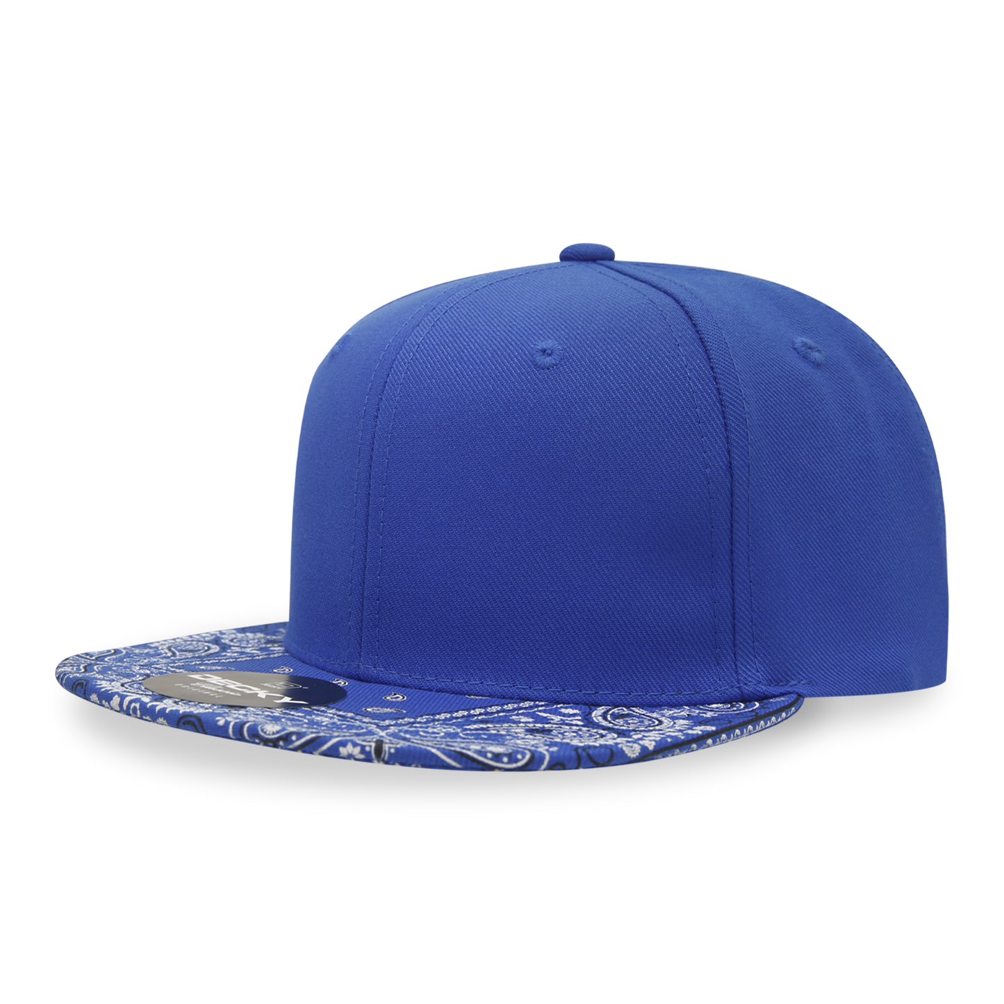 6 Panel High Profile Structured Bandanna Bill Snapback