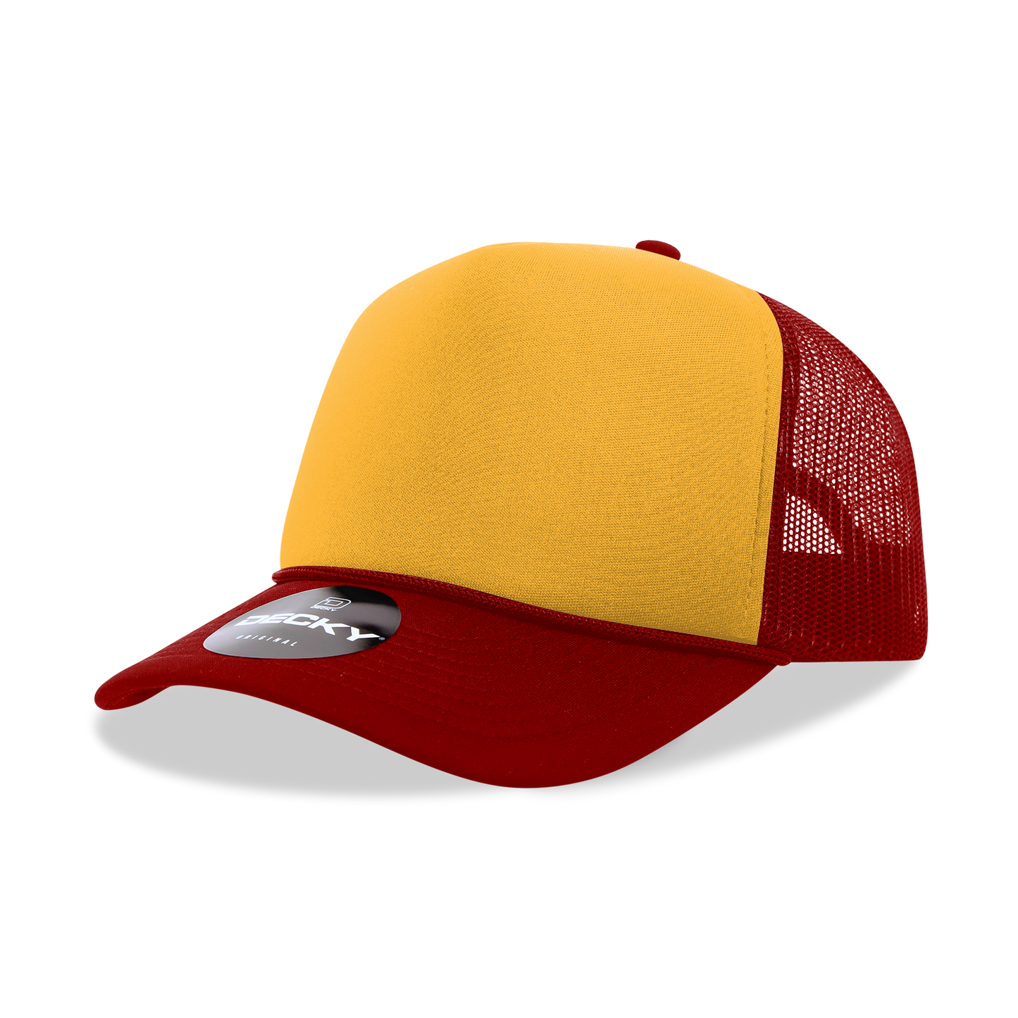 5 Panel Mid Profile Structured Two Tone Foam Trucker
