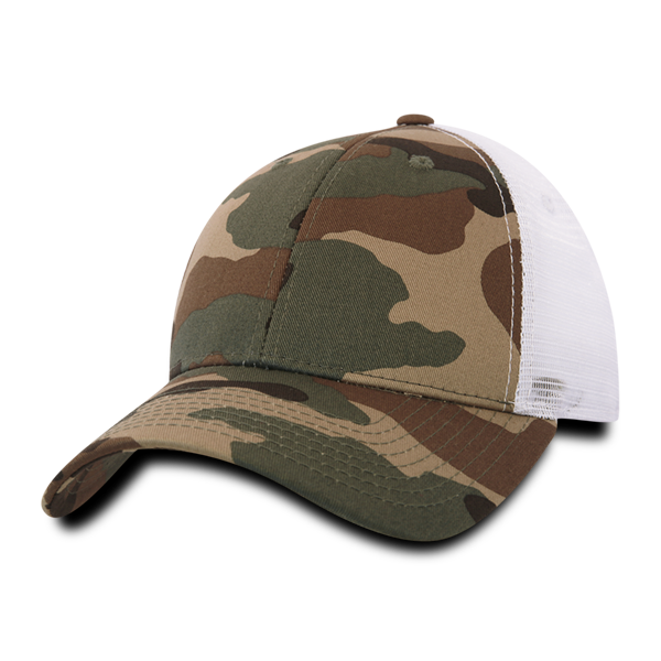 6 Panel Low Profile Structured Camo Trucker