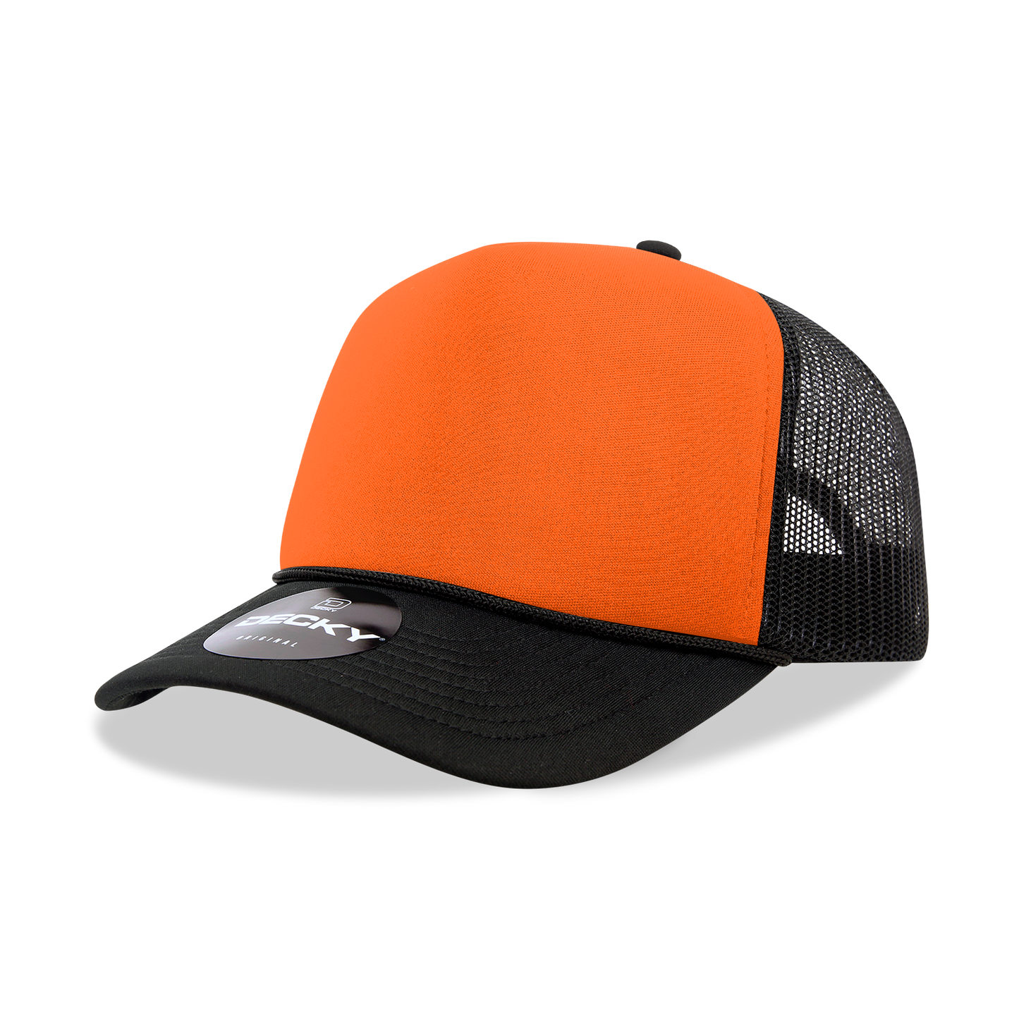 5 Panel Mid Profile Structured Two Tone Foam Trucker