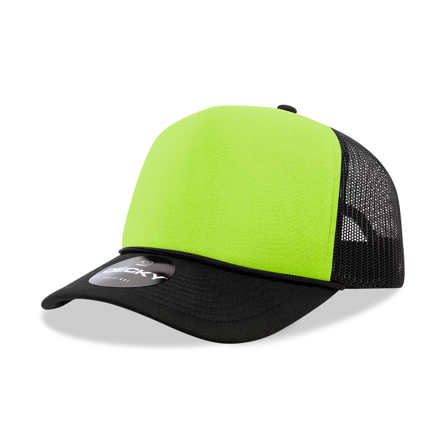 5 Panel Mid Profile Structured Two Tone Foam Trucker