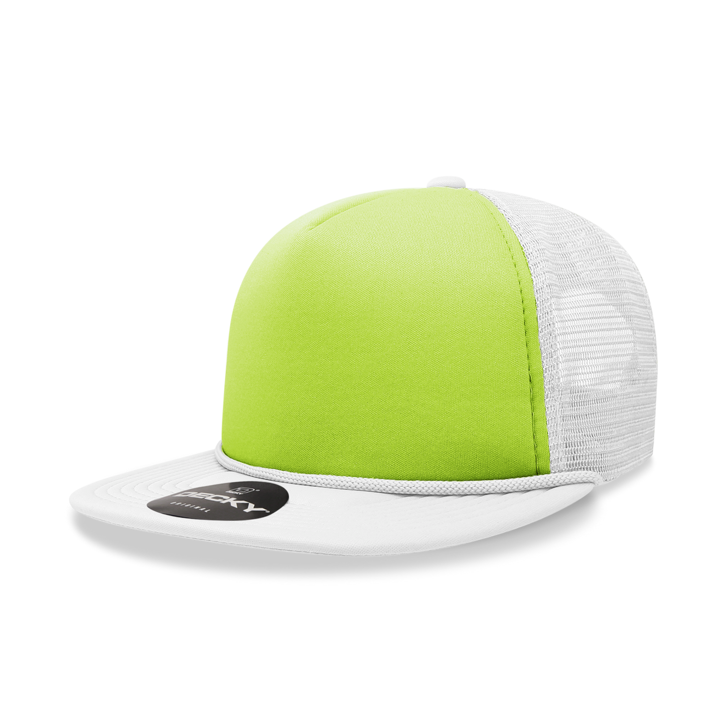 5 Panel High Profile Structured Two Tone Foam Trucker