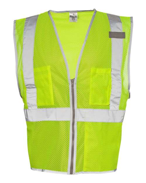 Unisex Premium Brilliant Series® Three-Pocket Zippered Mesh Vest