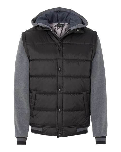 Men's Nylon Vest with Fleece Sleeves