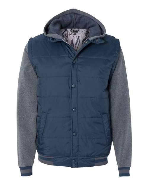 Men's Nylon Vest with Fleece Sleeves