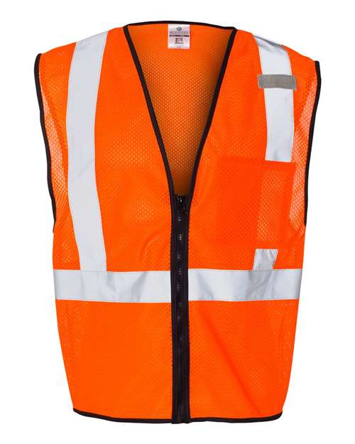 Unisex Single Pocket Zipper Mesh Class 2 Vest