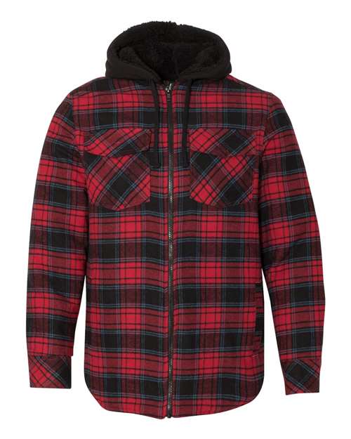 Men's Quilted Flannel Hooded Jacket