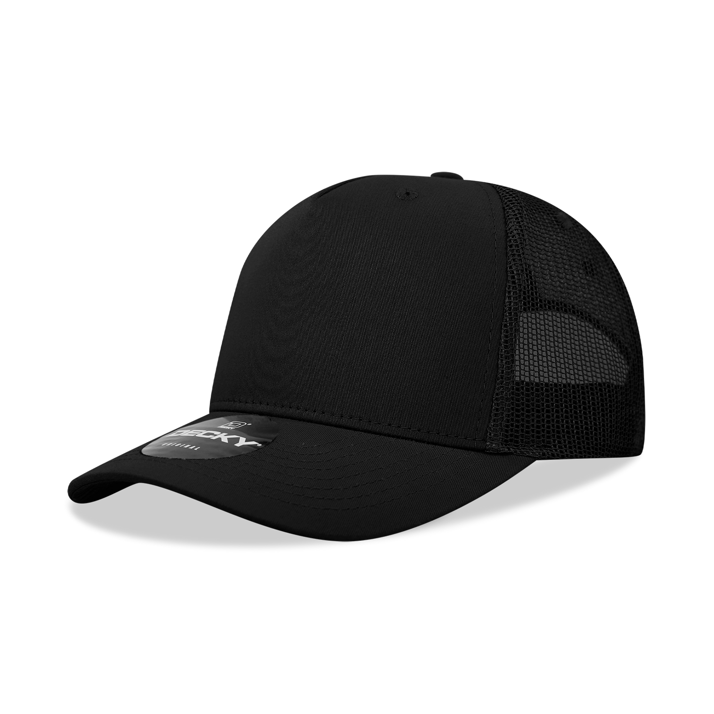 5 Panel Mid Profile Structured Cotton Blend Trucker
