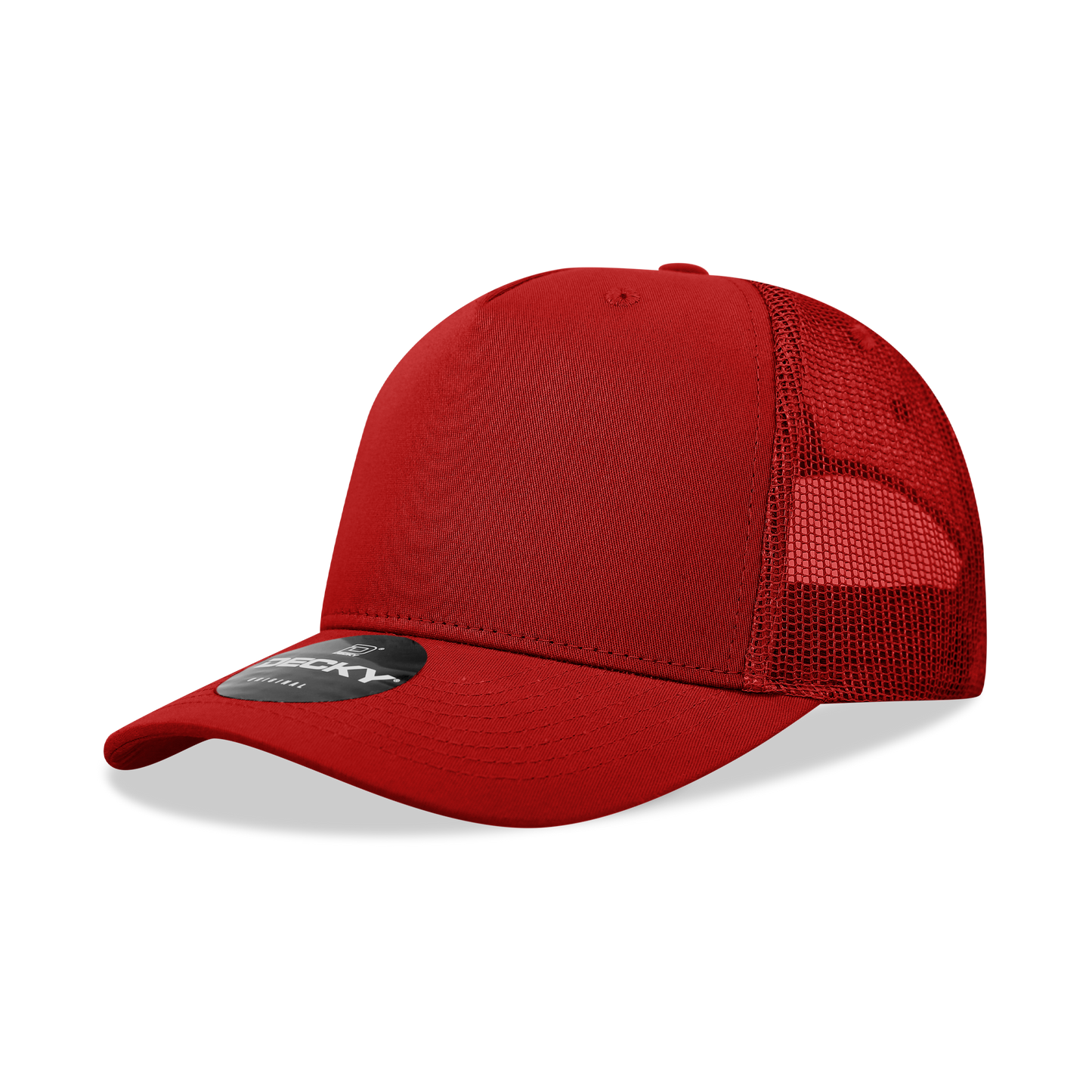 5 Panel Mid Profile Structured Cotton Blend Trucker