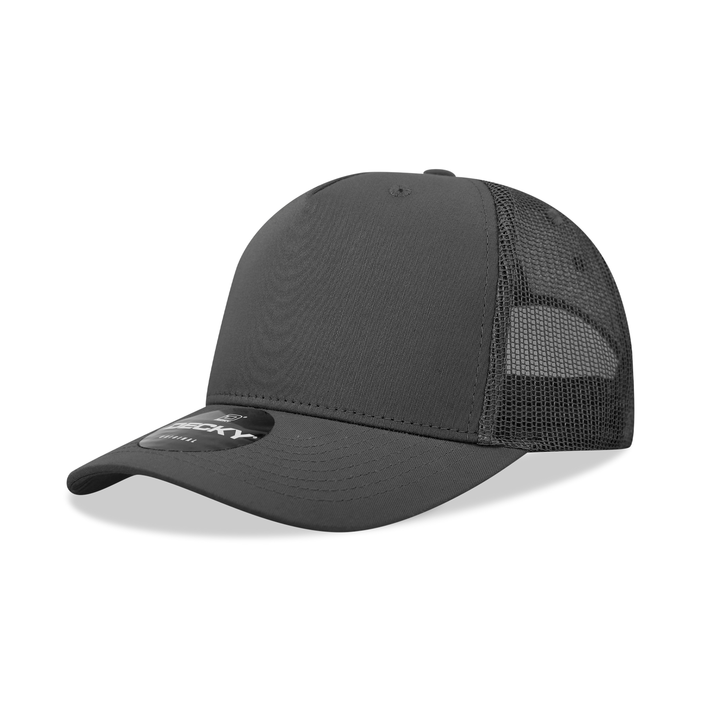 5 Panel Mid Profile Structured Cotton Blend Trucker