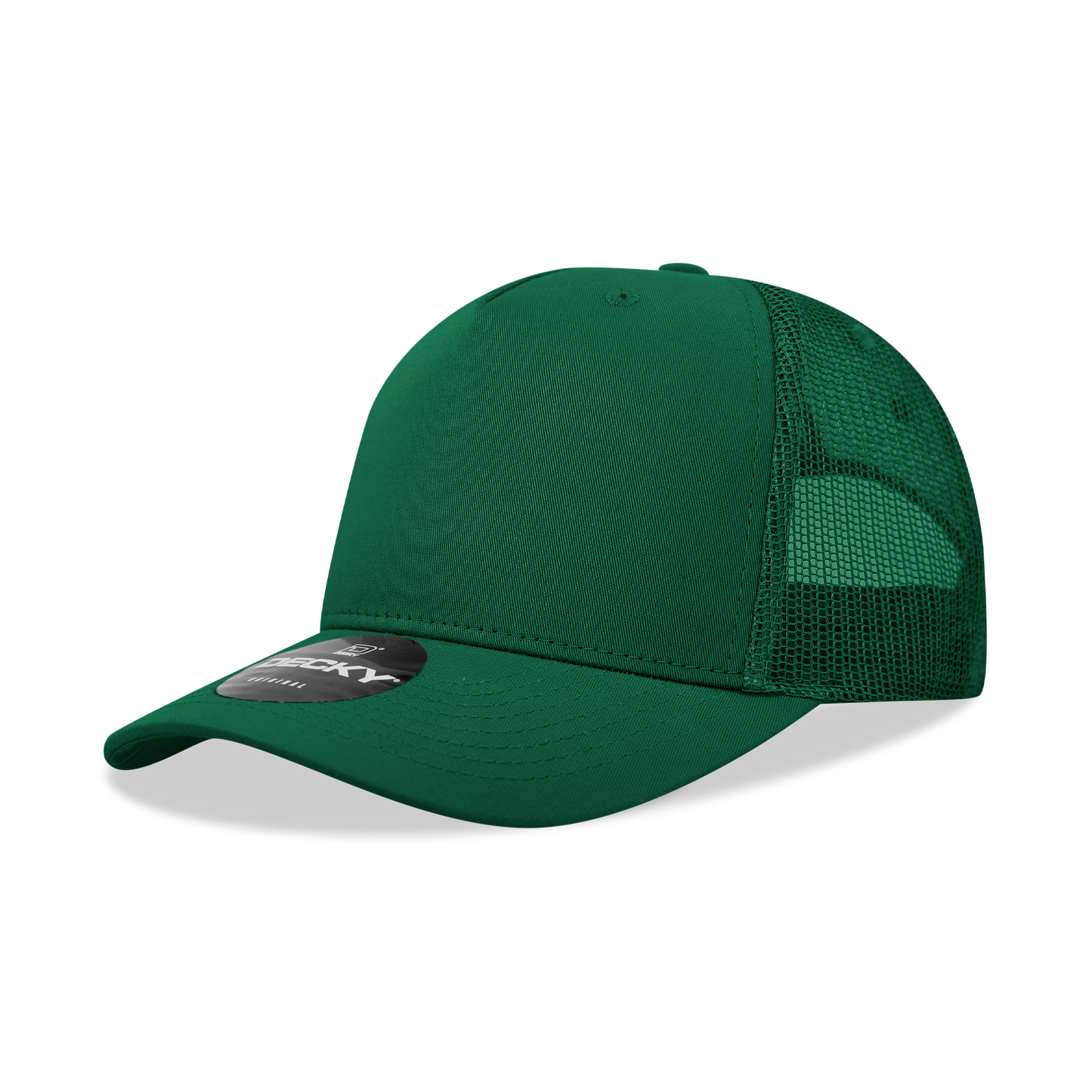 5 Panel Mid Profile Structured Cotton Blend Trucker