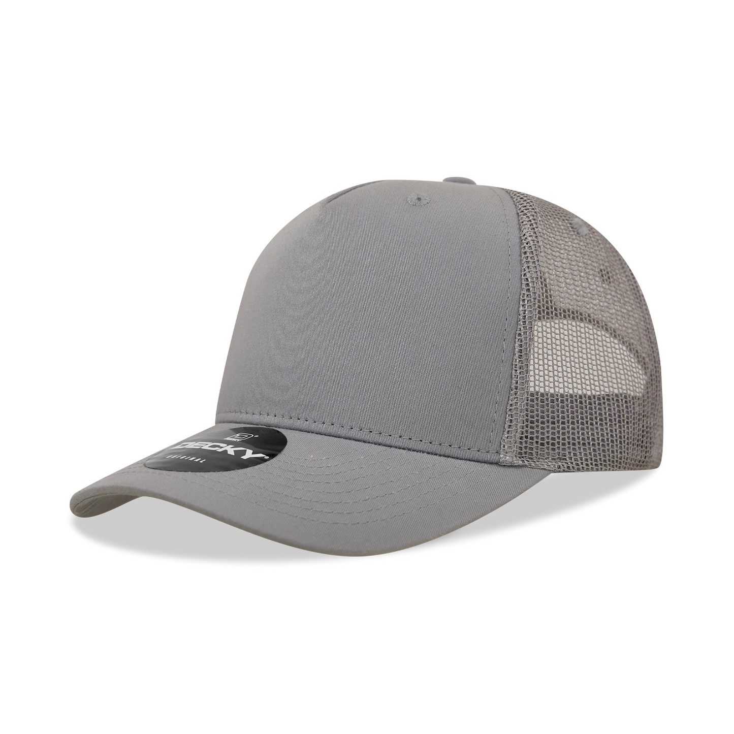 5 Panel Mid Profile Structured Cotton Blend Trucker