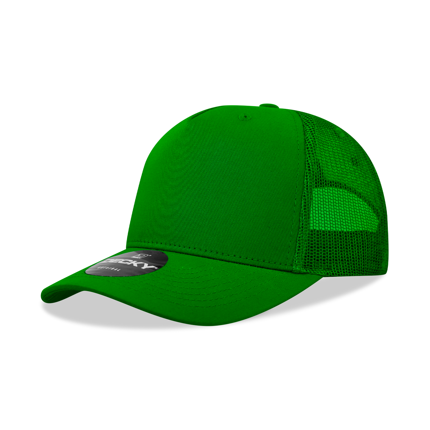 5 Panel Mid Profile Structured Cotton Blend Trucker