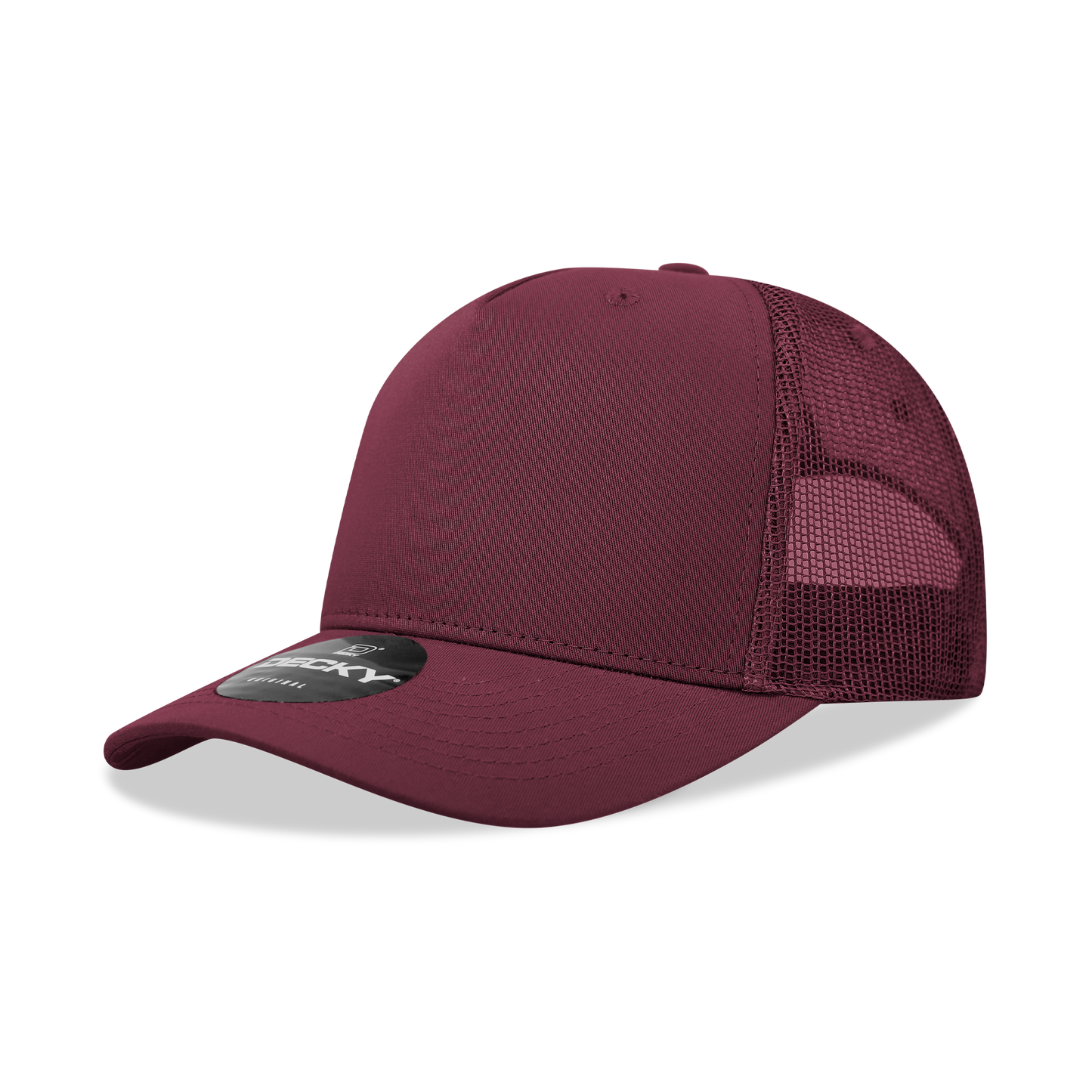 5 Panel Mid Profile Structured Cotton Blend Trucker