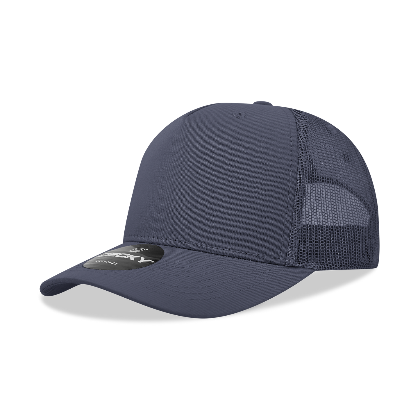 5 Panel Mid Profile Structured Cotton Blend Trucker