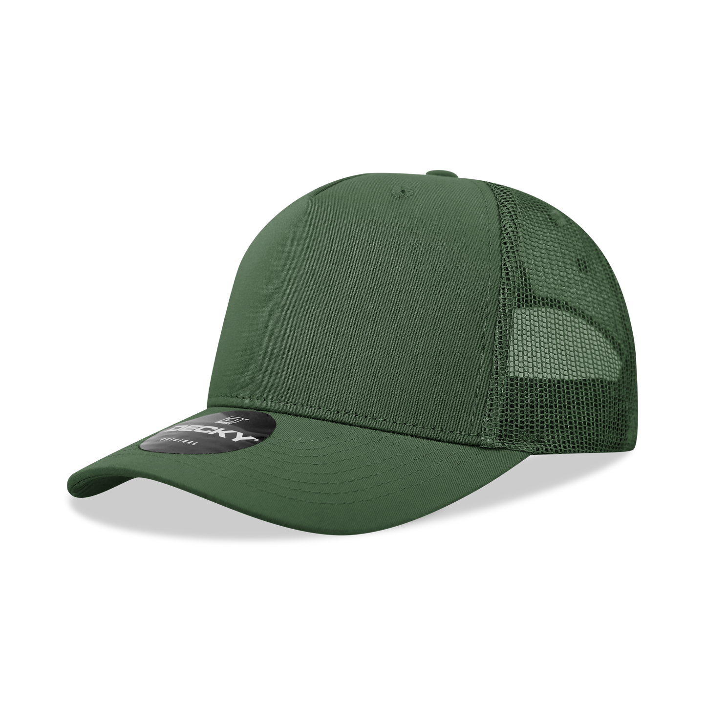 5 Panel Mid Profile Structured Cotton Blend Trucker