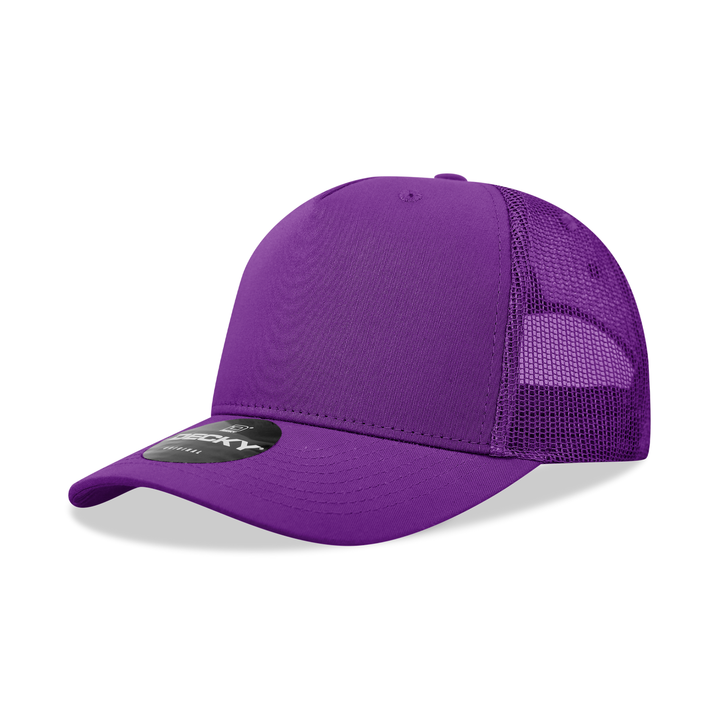5 Panel Mid Profile Structured Cotton Blend Trucker