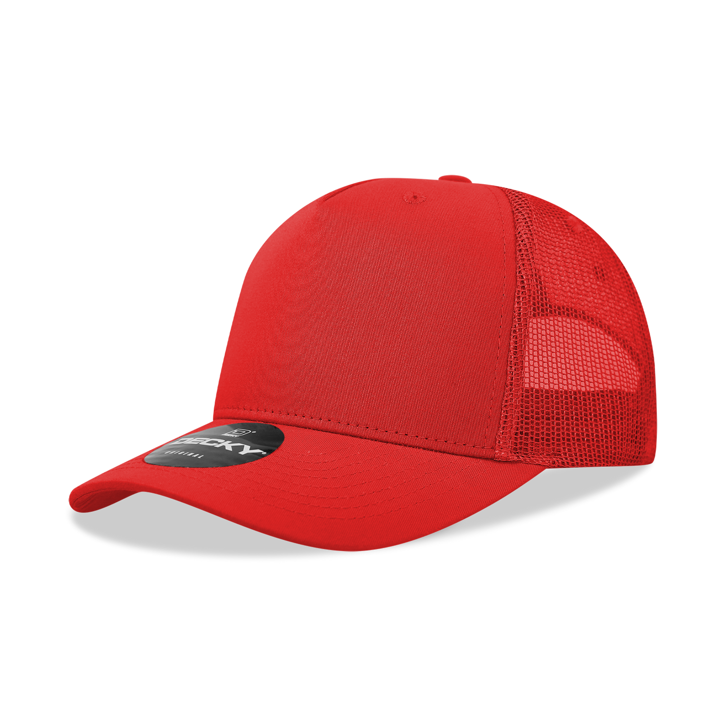 5 Panel Mid Profile Structured Cotton Blend Trucker