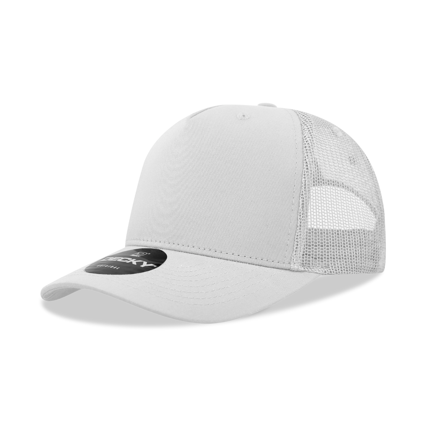 5 Panel Mid Profile Structured Cotton Blend Trucker