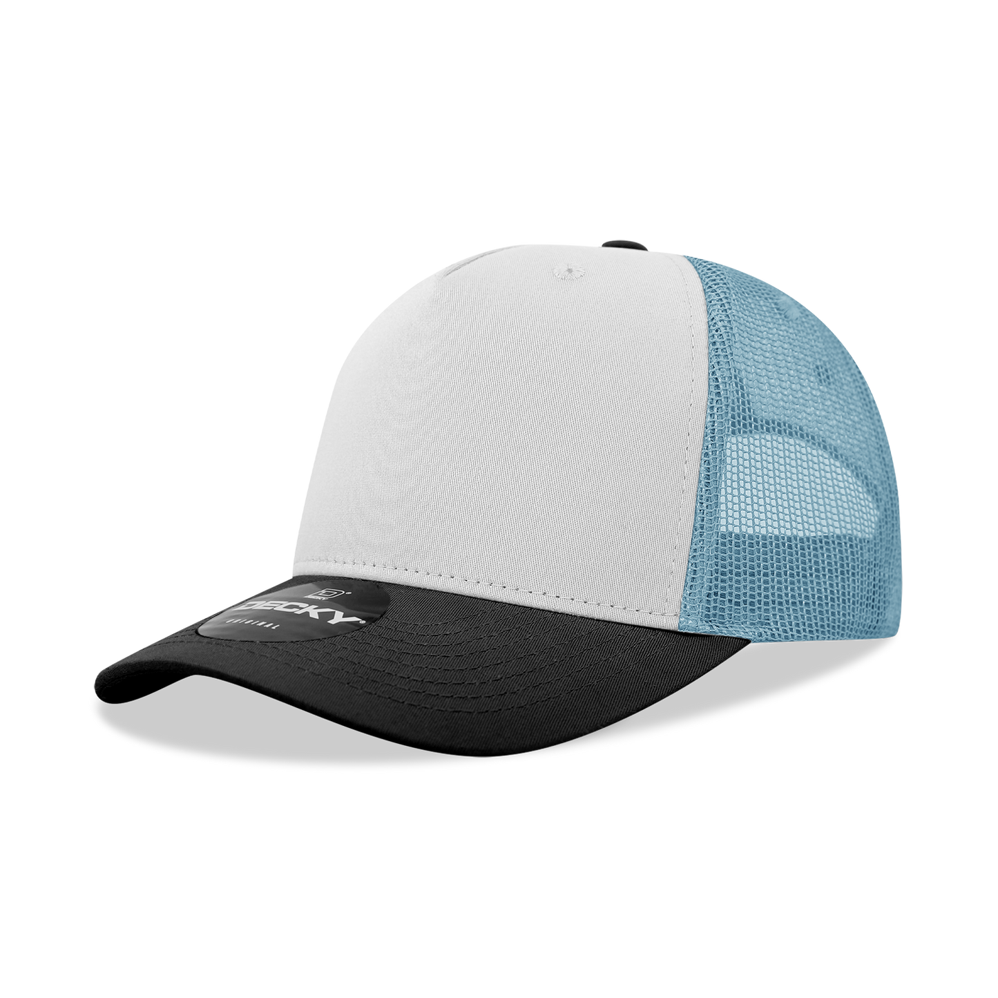 5 Panel Mid Profile Structured Cotton Blend Trucker