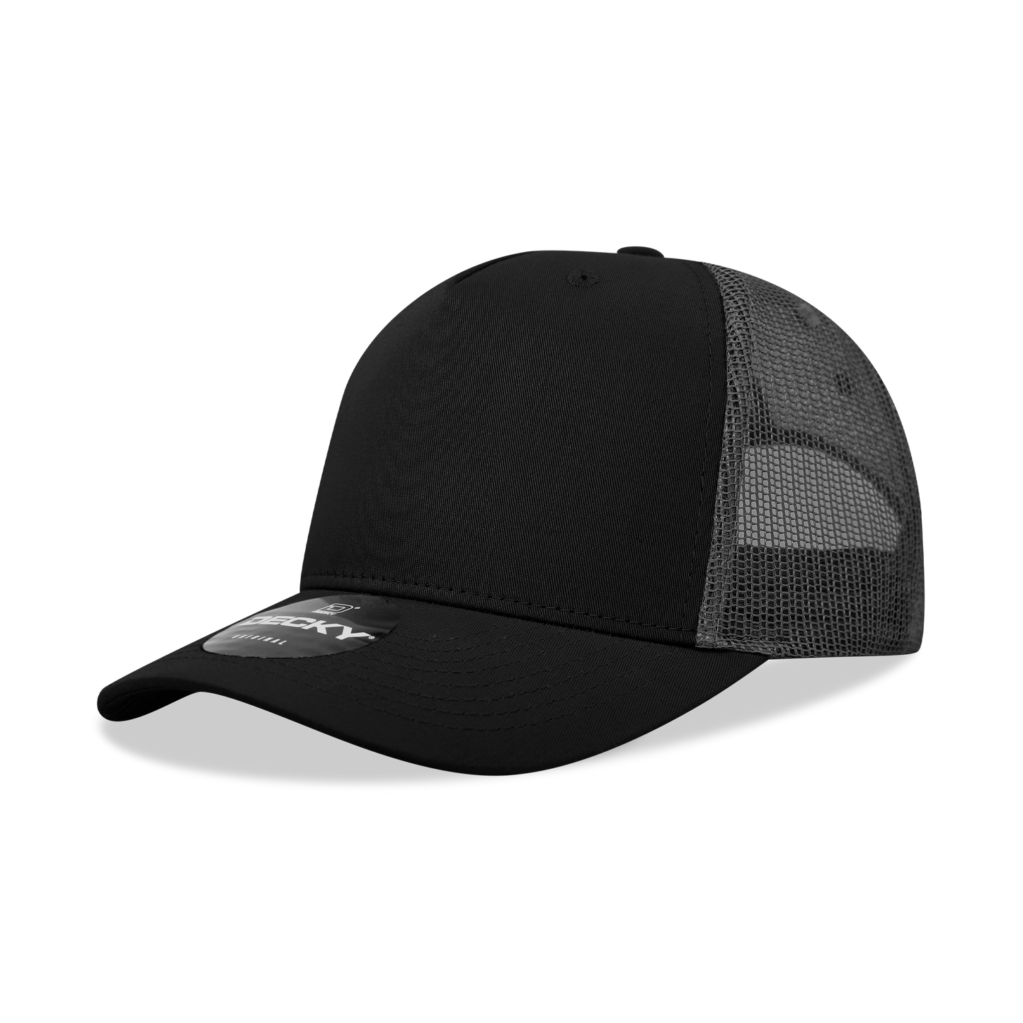 5 Panel Mid Profile Structured Cotton Blend Trucker