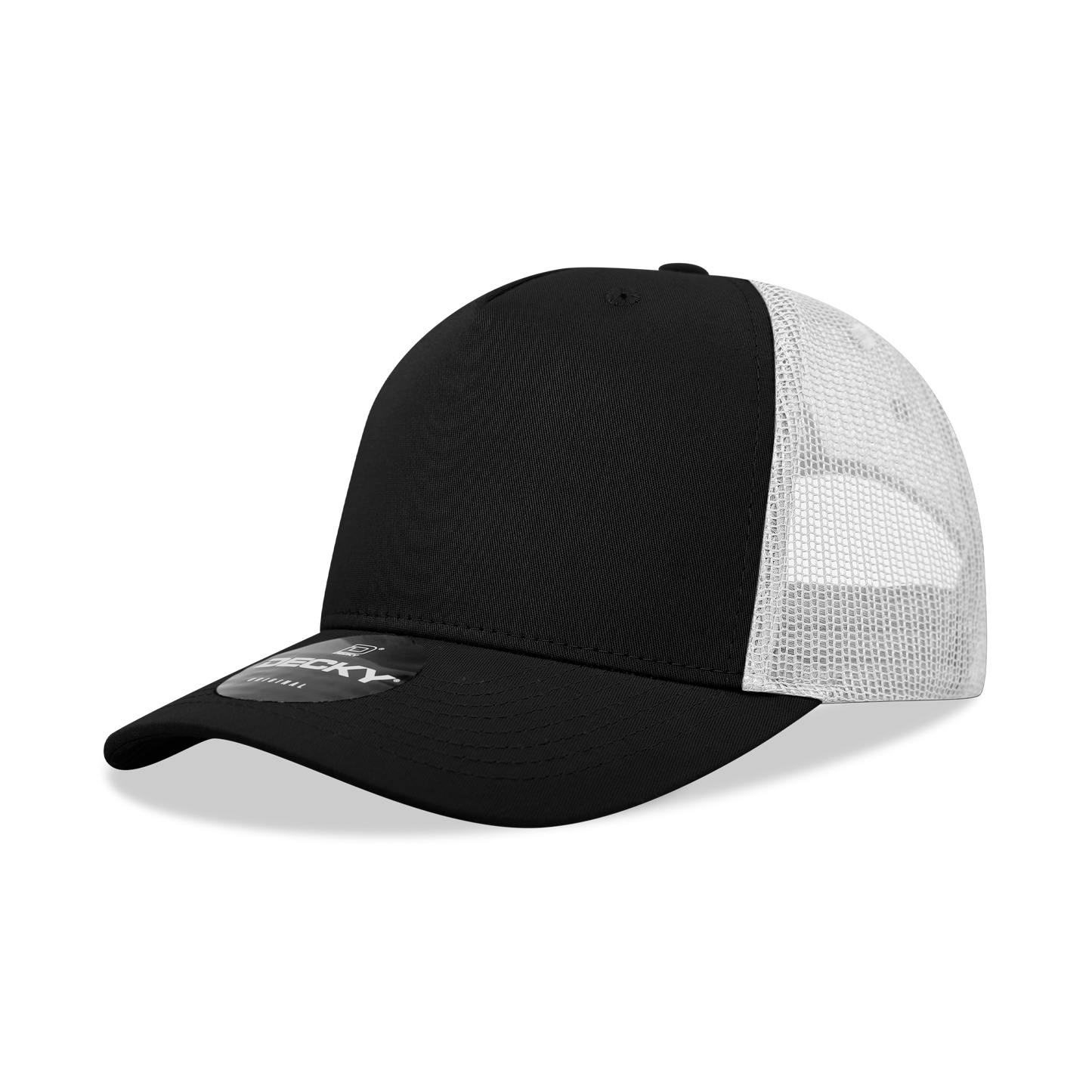 5 Panel Mid Profile Structured Cotton Blend Trucker