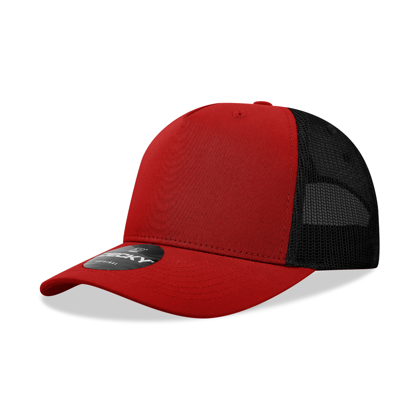 5 Panel Mid Profile Structured Cotton Blend Trucker