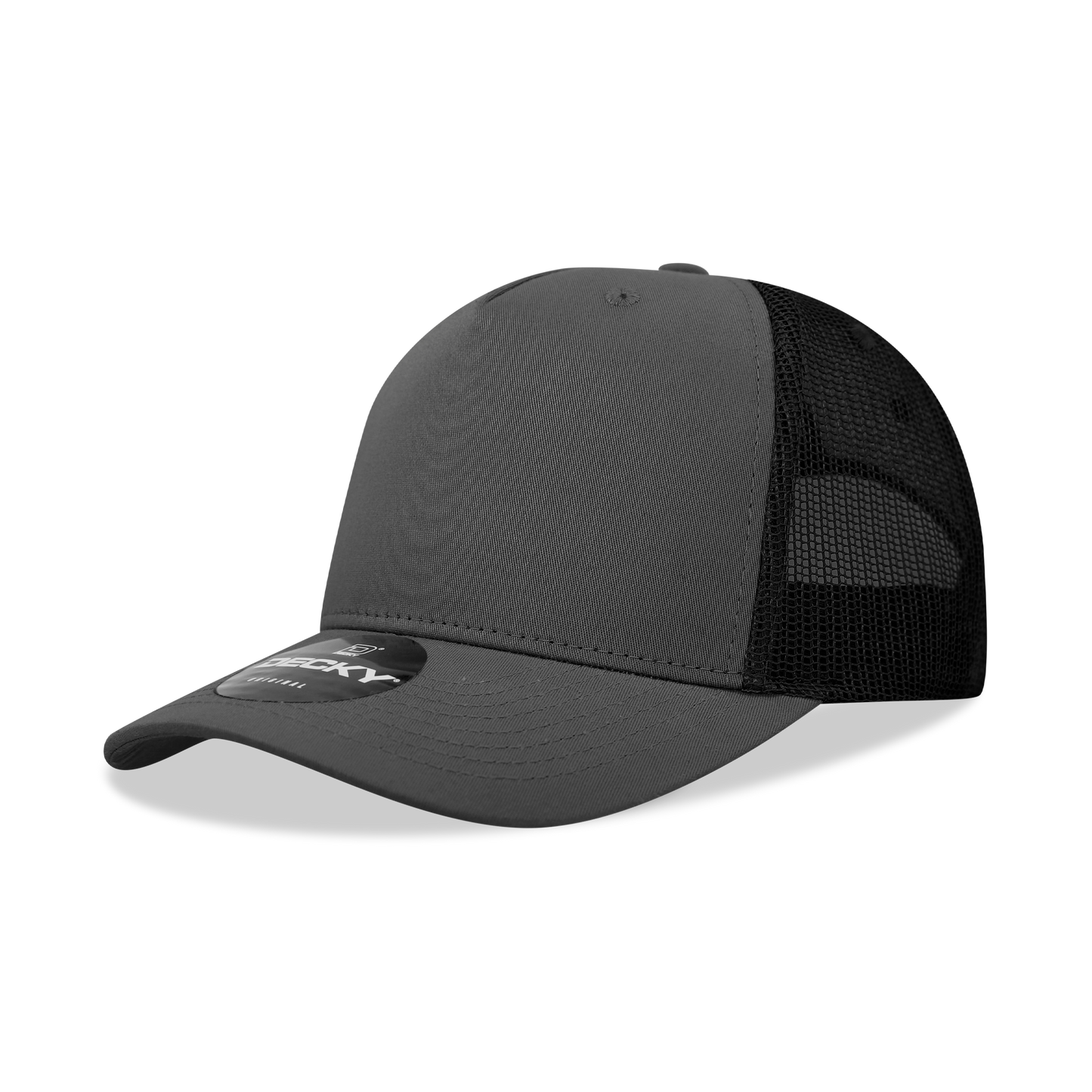 5 Panel Mid Profile Structured Cotton Blend Trucker